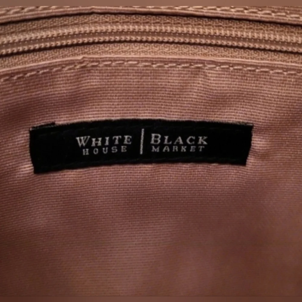 White House Black Market Snake-Print Clutch in Beige and Black - Picture 4 of 4